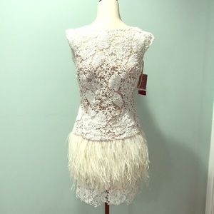 White Jovani Cocktail Dress